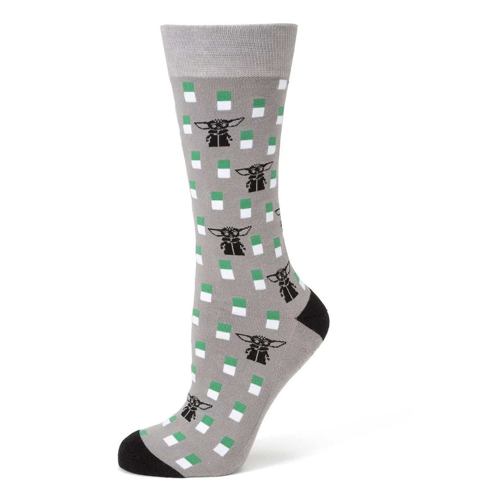 Star Wars Mandalorian and Grogu Gray Dress Socks and Lapel Pin Gift Set - Cufflinks.com - Flyclothing LLC