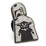 Star Wars Mandalorian and Grogu Gray Dress Socks and Lapel Pin Gift Set - Cufflinks.com - Flyclothing LLC