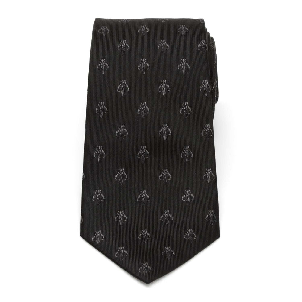 Star Wars Mandalorian Mythosaur Black Silk Tie - Cufflinks.com - Flyclothing LLC