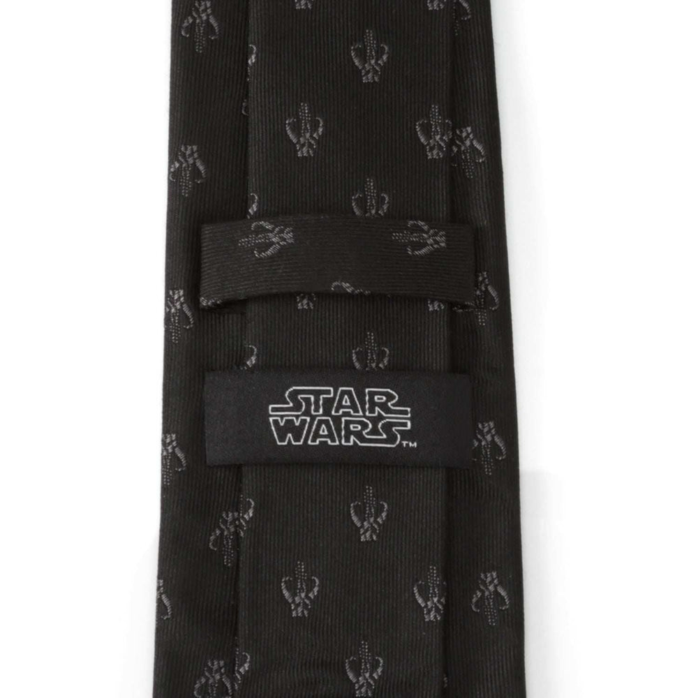 Star Wars Mandalorian Mythosaur Black Silk Tie - Cufflinks.com - Flyclothing LLC