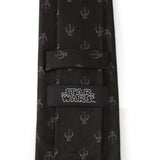 Star Wars Mandalorian Mythosaur Black Silk Tie - Cufflinks.com - Flyclothing LLC