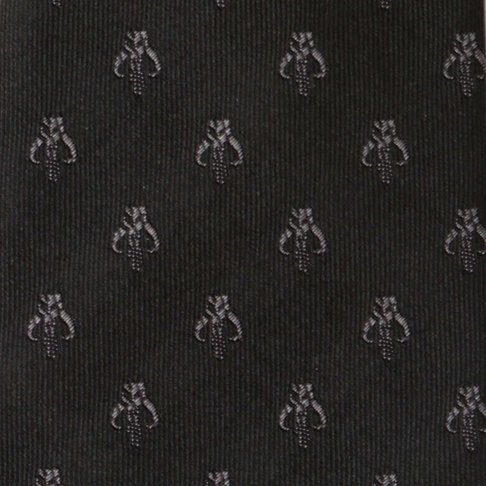 Star Wars Mandalorian Mythosaur Black Silk Tie - Cufflinks.com - Flyclothing LLC