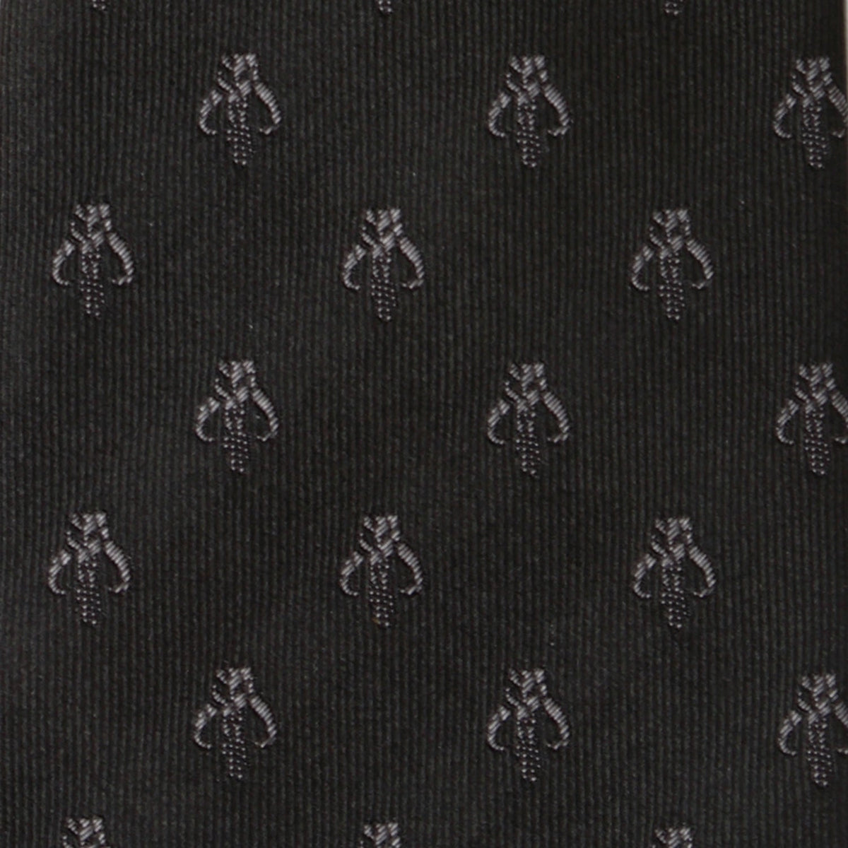 Star Wars Mandalorian Mythosaur Black Silk Tie