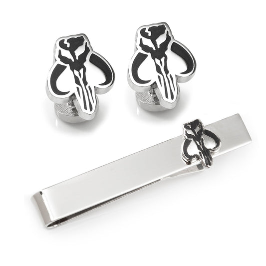 Star Wars Mandalorian Mythosaur Cufflinks and Tie Bar Gift Set