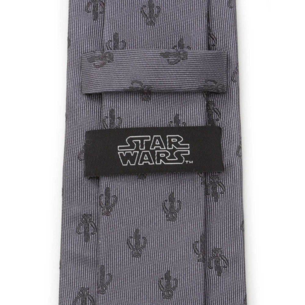 Star Wars Mandalorian Mythosaur Gray Silk Tie - Cufflinks.com - Flyclothing LLC