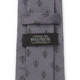 Star Wars Mandalorian Mythosaur Gray Silk Tie - Cufflinks.com - Flyclothing LLC