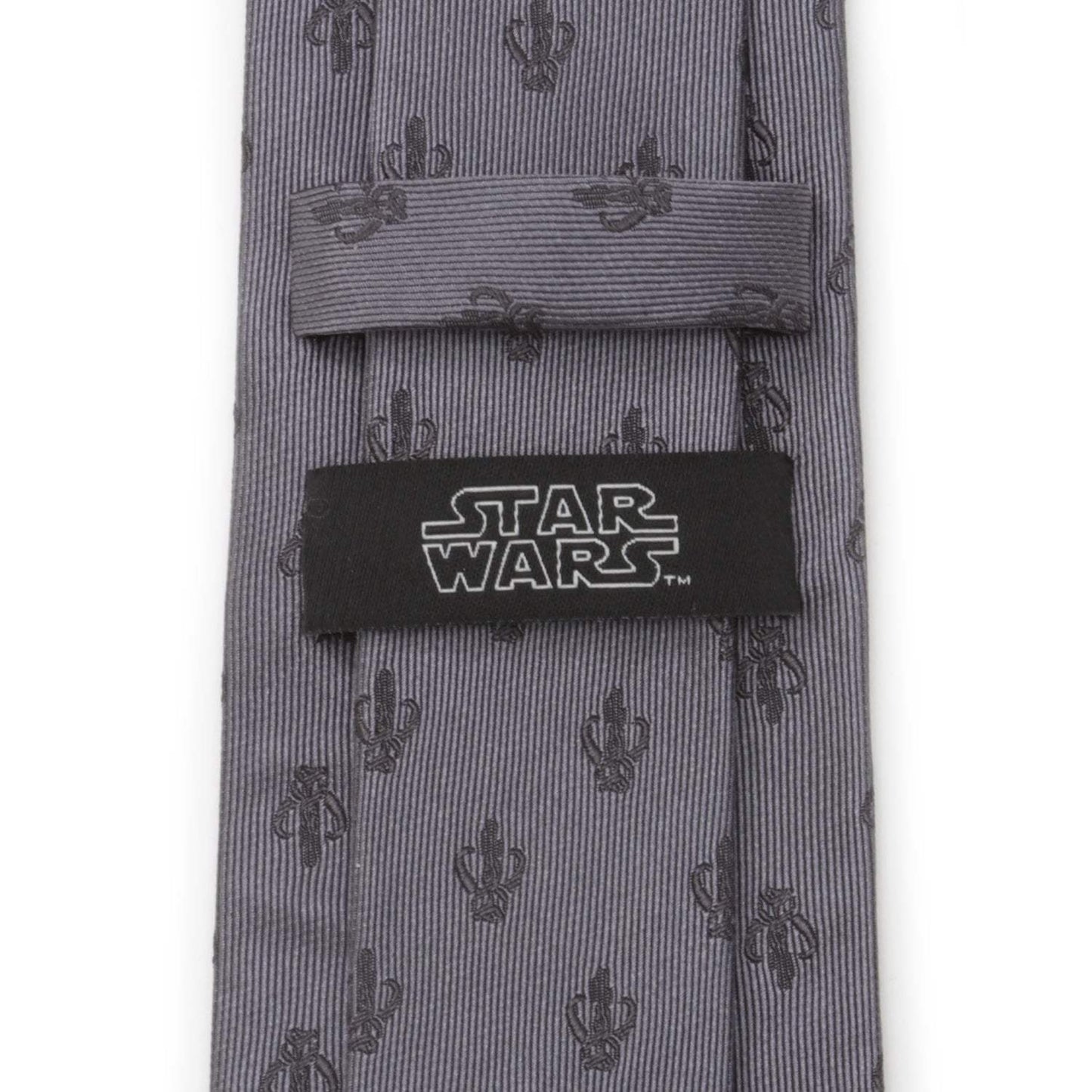 Star Wars Mandalorian Mythosaur Gray Silk Tie - Cufflinks.com - Flyclothing LLC