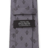 Star Wars Mandalorian Mythosaur Gray Silk Tie - Cufflinks.com - Flyclothing LLC