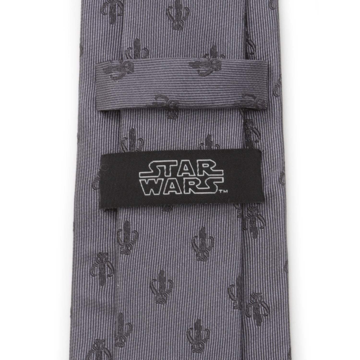 Star Wars Mandalorian Mythosaur Gray Silk Tie - Cufflinks.com - Flyclothing LLC