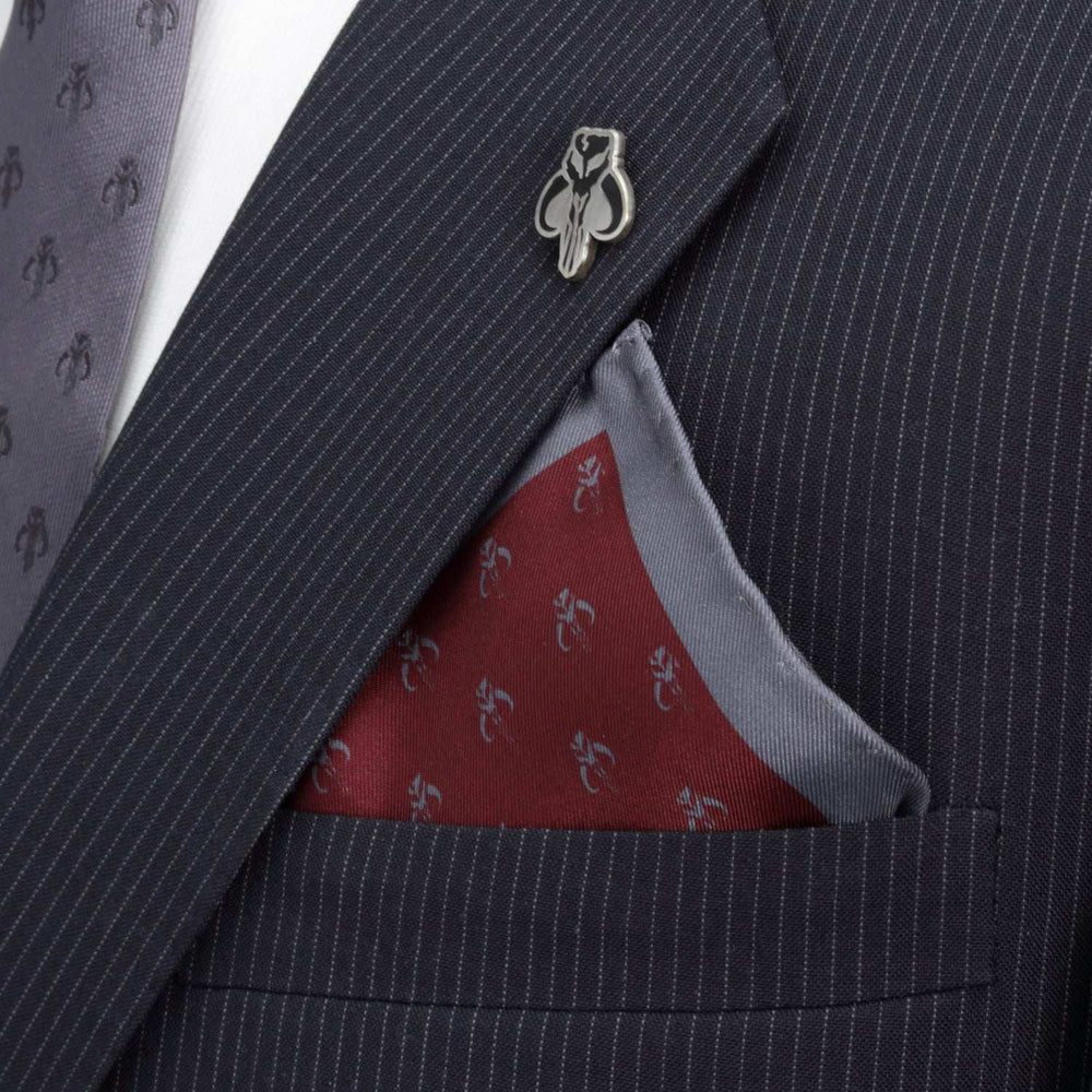 Star Wars Mandalorian Red Silk Pocket Square - Cufflinks.com - Flyclothing LLC