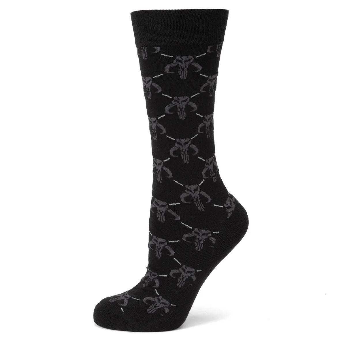 Star Wars Mandalorian Charcoal Gray Dress Socks and Mythosaur Lapel Pin Gift Set - Cufflinks.com - Flyclothing LLC