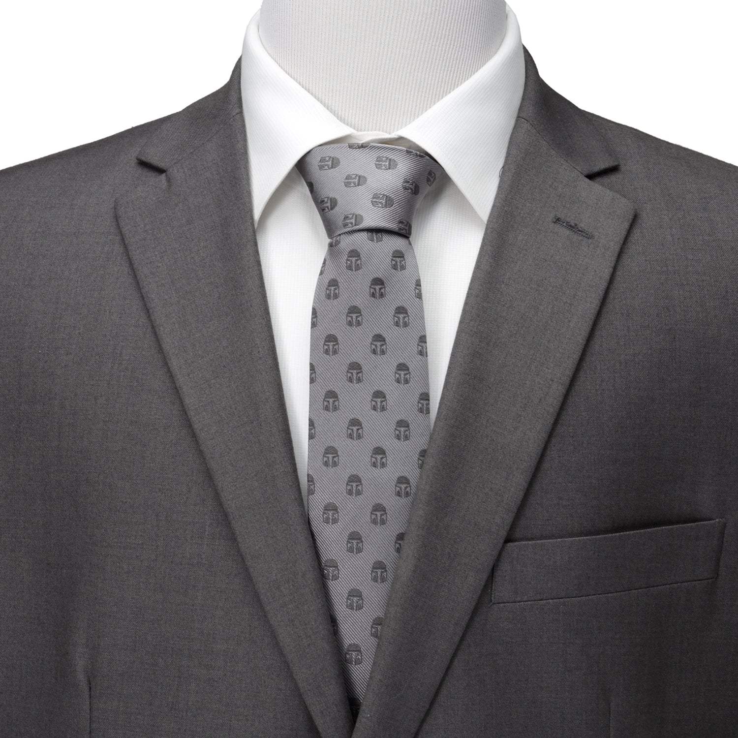 Star Wars Mandalorian Gray Tie - Cufflinks.com - Flyclothing LLC