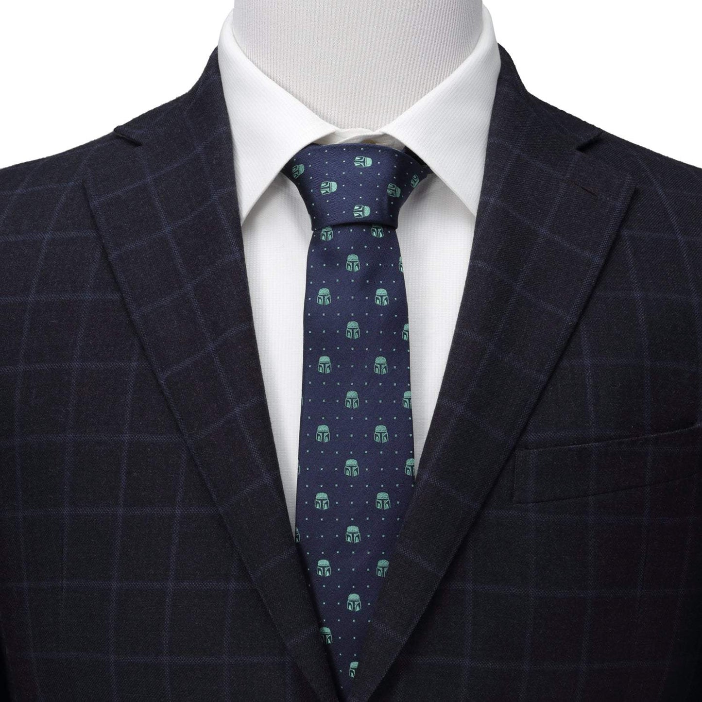 Star Wars Mandalorian Navy Dotted Tie - Cufflinks.com - Flyclothing LLC