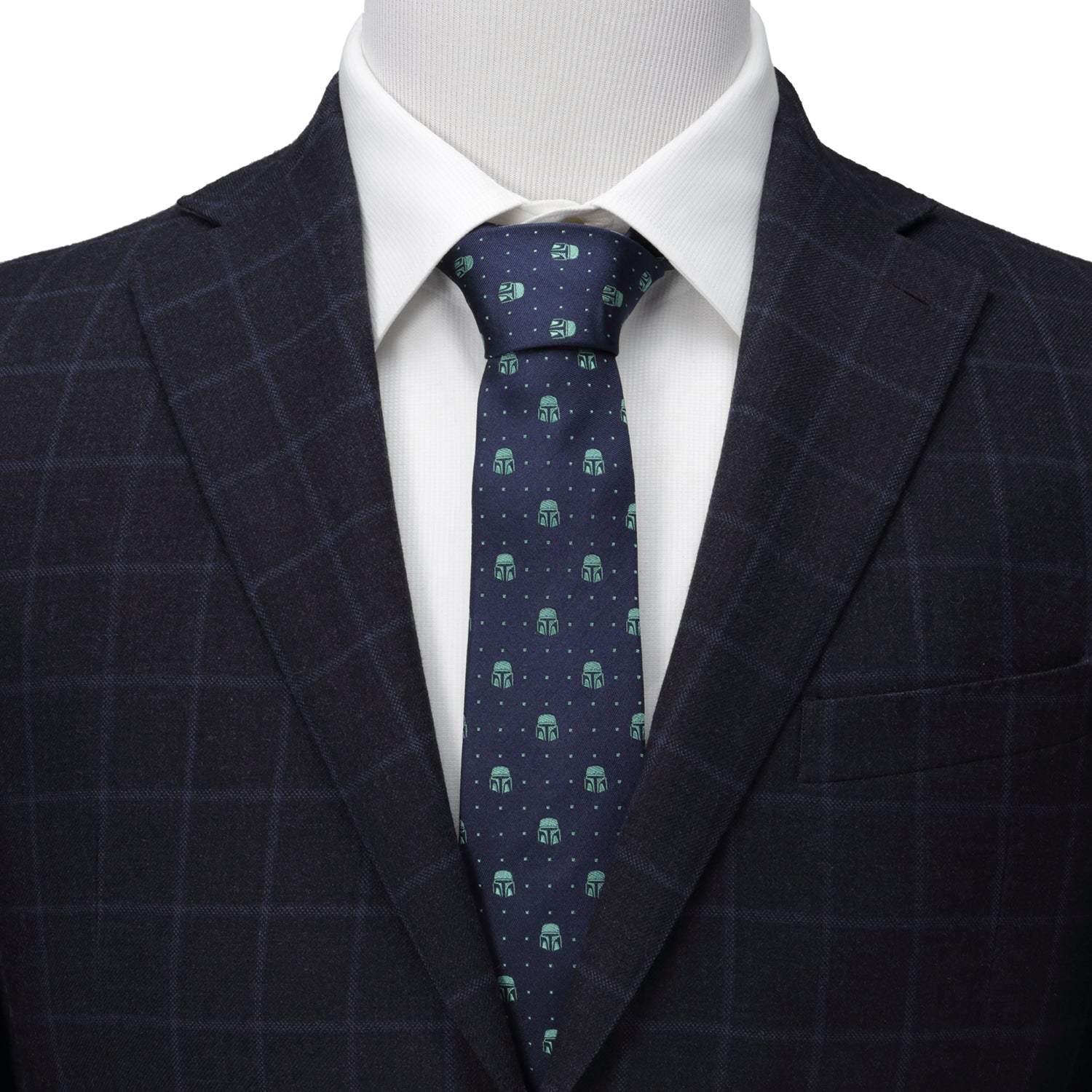 Star Wars Mandalorian Navy Dotted Tie - Cufflinks.com - Flyclothing LLC