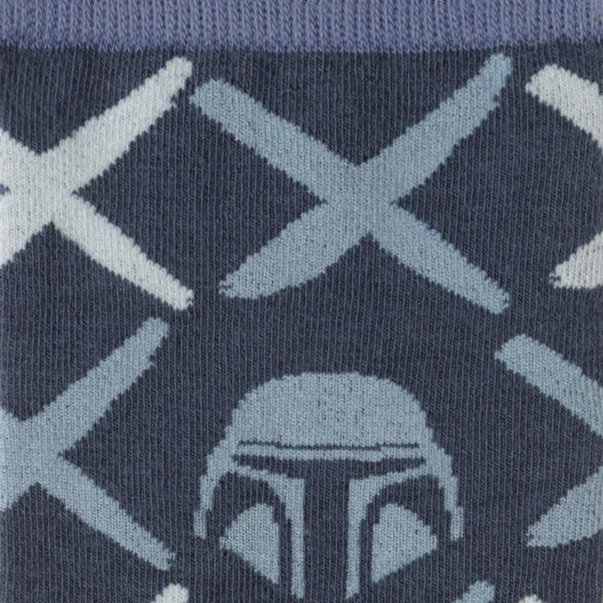 Star Wars Mandalorian Navy Checkered Dress Socks and Lapel Pin Gift Set - Cufflinks.com - Flyclothing LLC