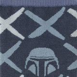 Star Wars Mandalorian Navy Checkered Dress Socks and Lapel Pin Gift Set - Cufflinks.com - Flyclothing LLC