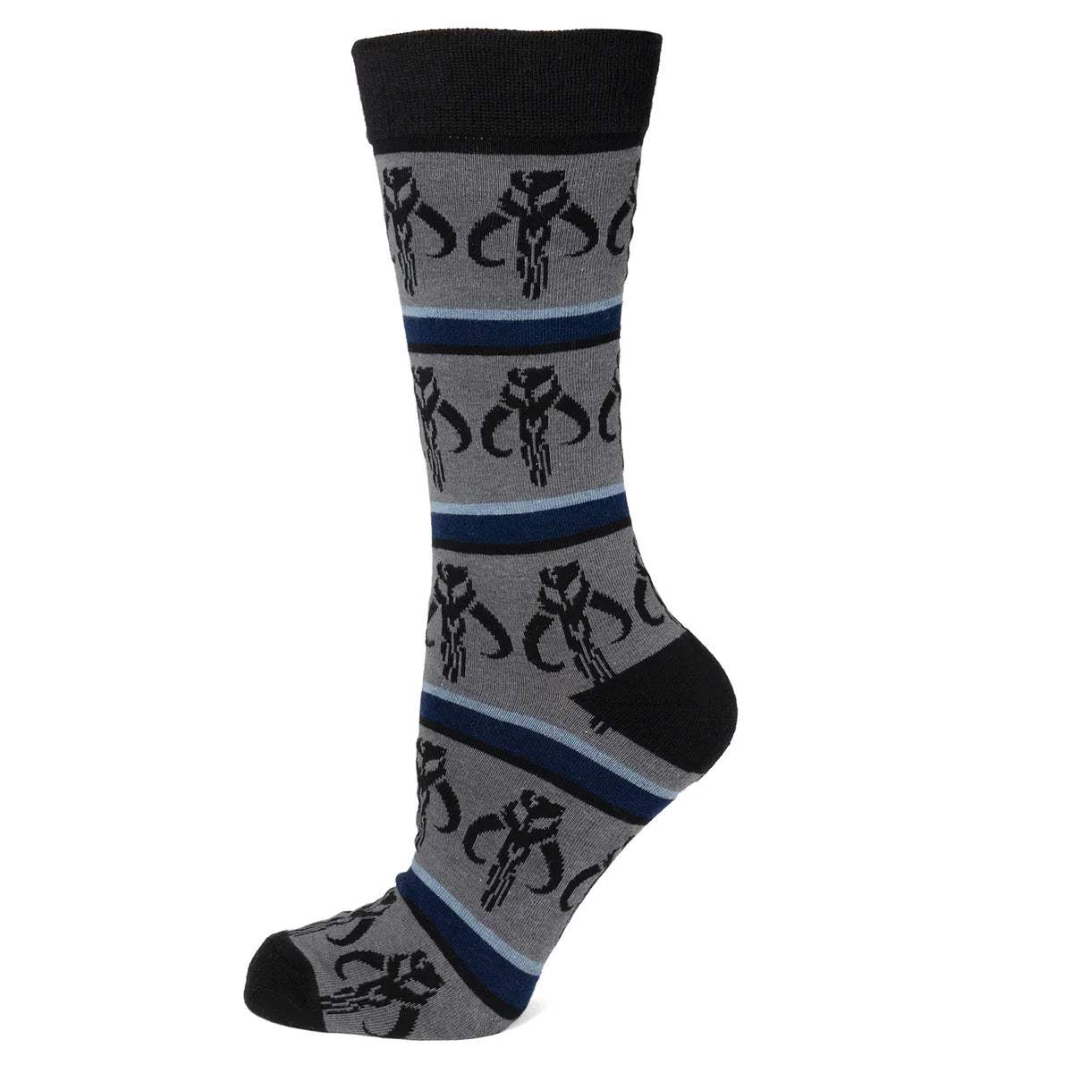 Star Wars Mandalorian Mythosaur Striped Dress Socks and Lapel Pin Gift Set - Cufflinks.com - Flyclothing LLC
