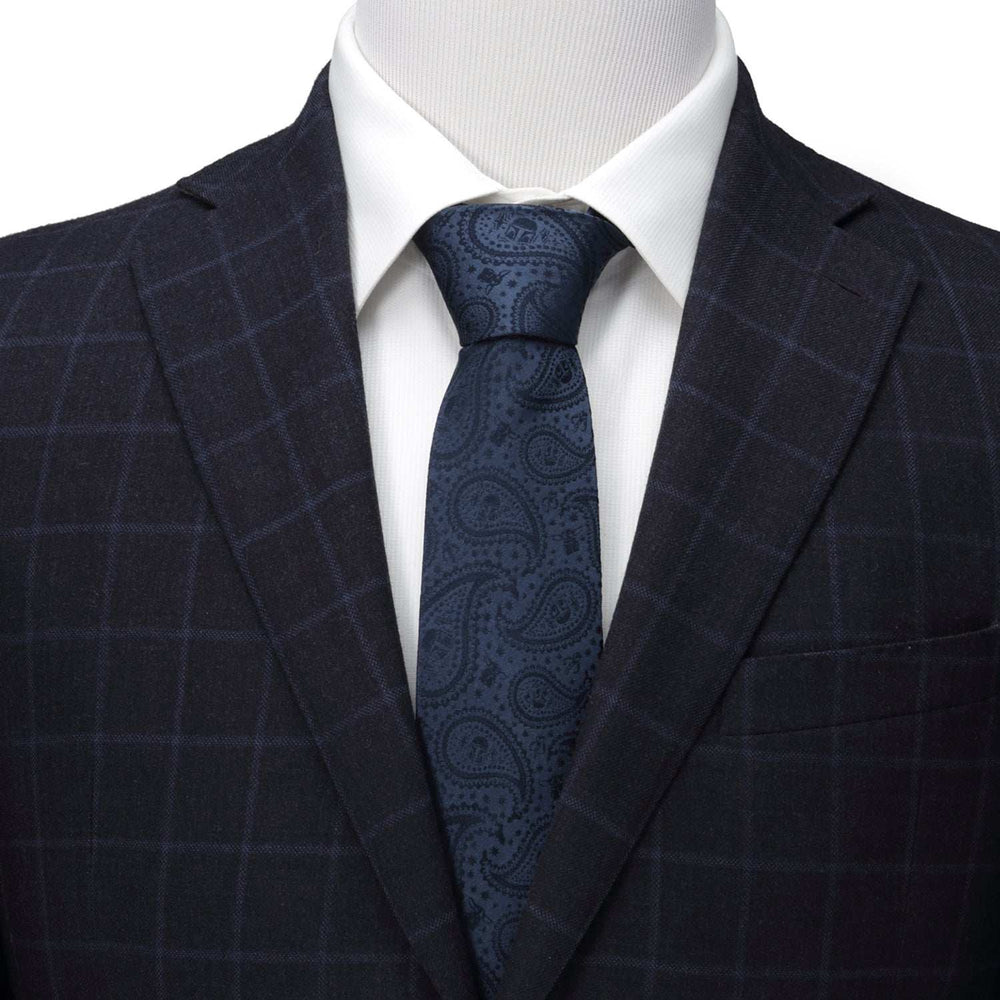 Star Wars Mandalorian and Grogu Navy Paisley Tie - Cufflinks.com - Flyclothing LLC