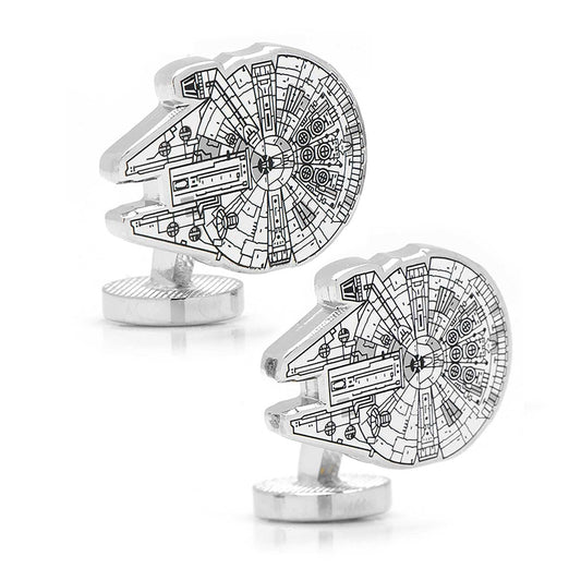 Star Wars Millennium Falcon Cufflinks - Cufflinks.com - Flyclothing LLC