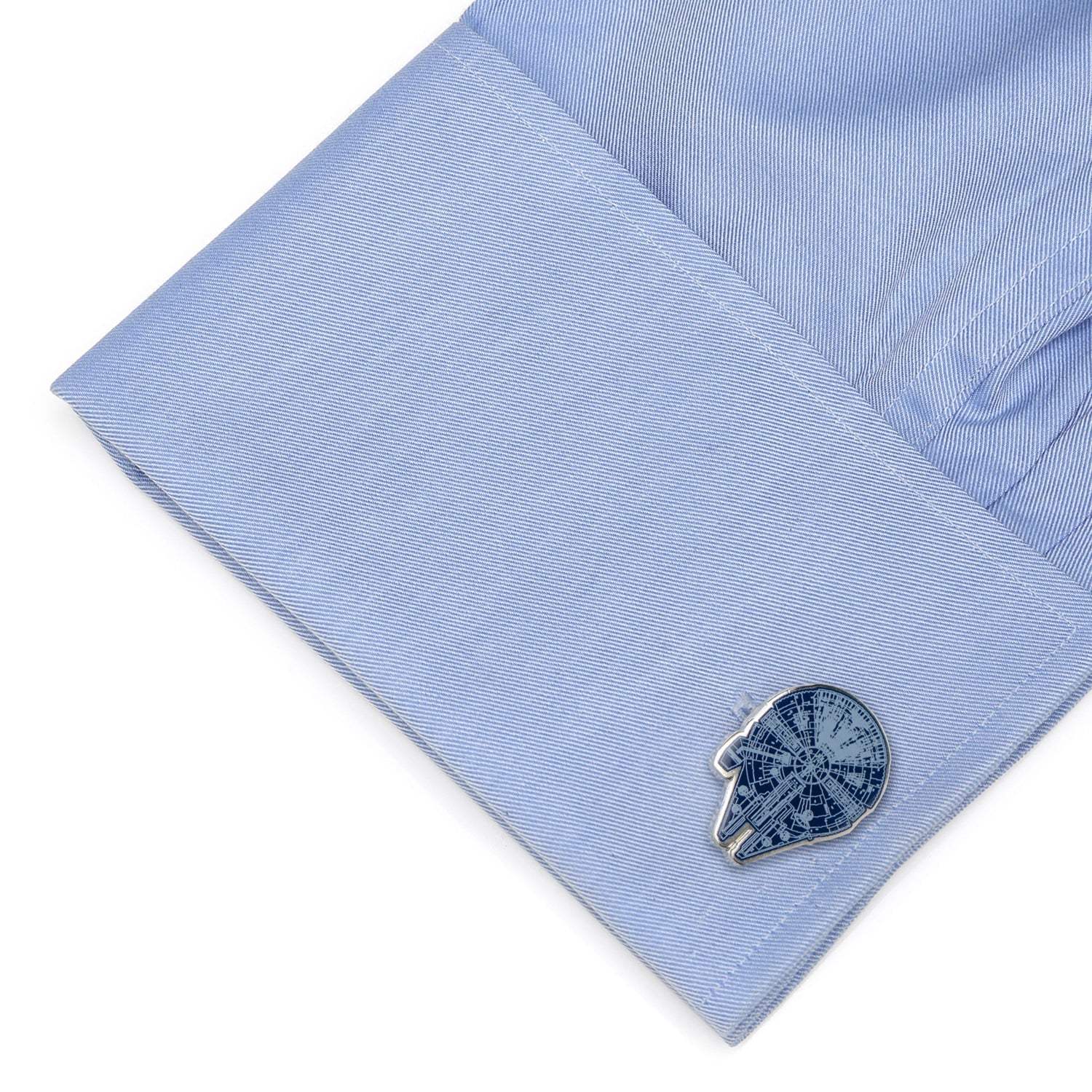 Star Wars Millennium Falcon Blueprint Cufflinks - Cufflinks.com - Flyclothing LLC