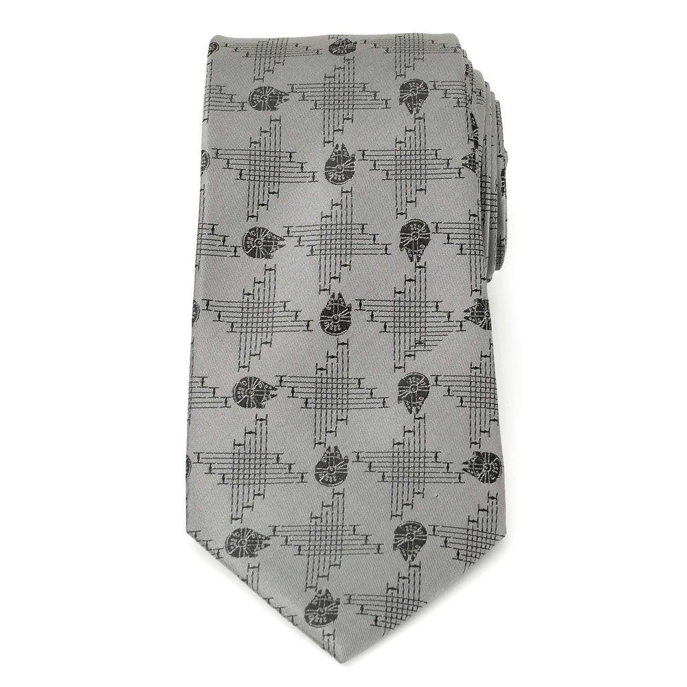 Star Wars Millennium Falcon Gray Tie - Cufflinks.com - Flyclothing LLC