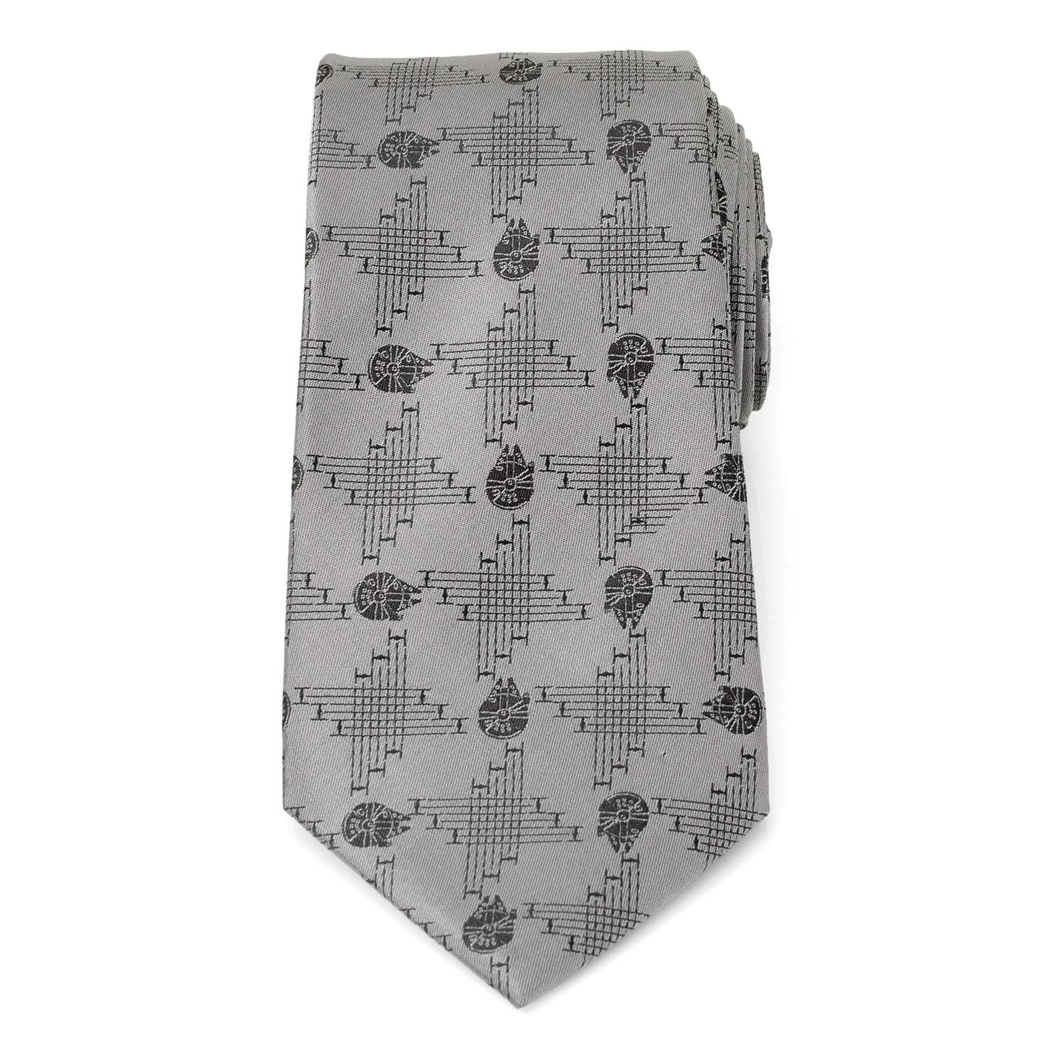 Star Wars Millennium Falcon Gray Tie - Cufflinks.com - Flyclothing LLC