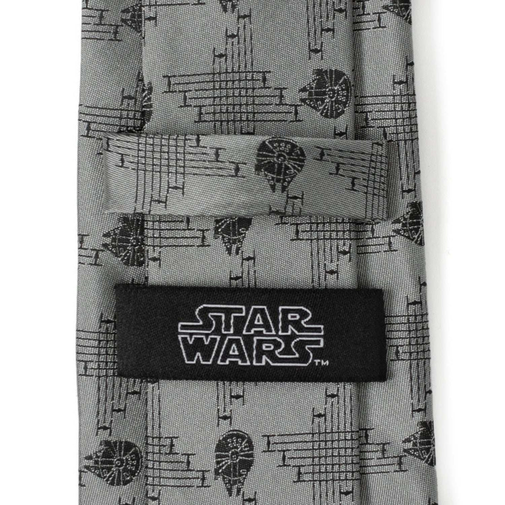 Star Wars Millennium Falcon Gray Tie - Cufflinks.com - Flyclothing LLC