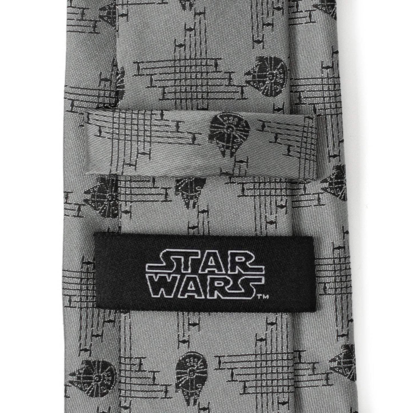 Star Wars Millennium Falcon Gray Tie - Cufflinks.com - Flyclothing LLC