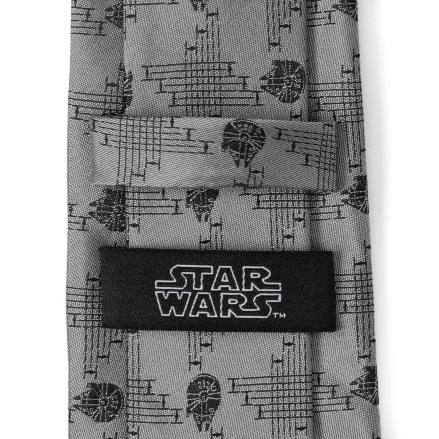 Star Wars Millennium Falcon Gray Tie - Cufflinks.com - Flyclothing LLC