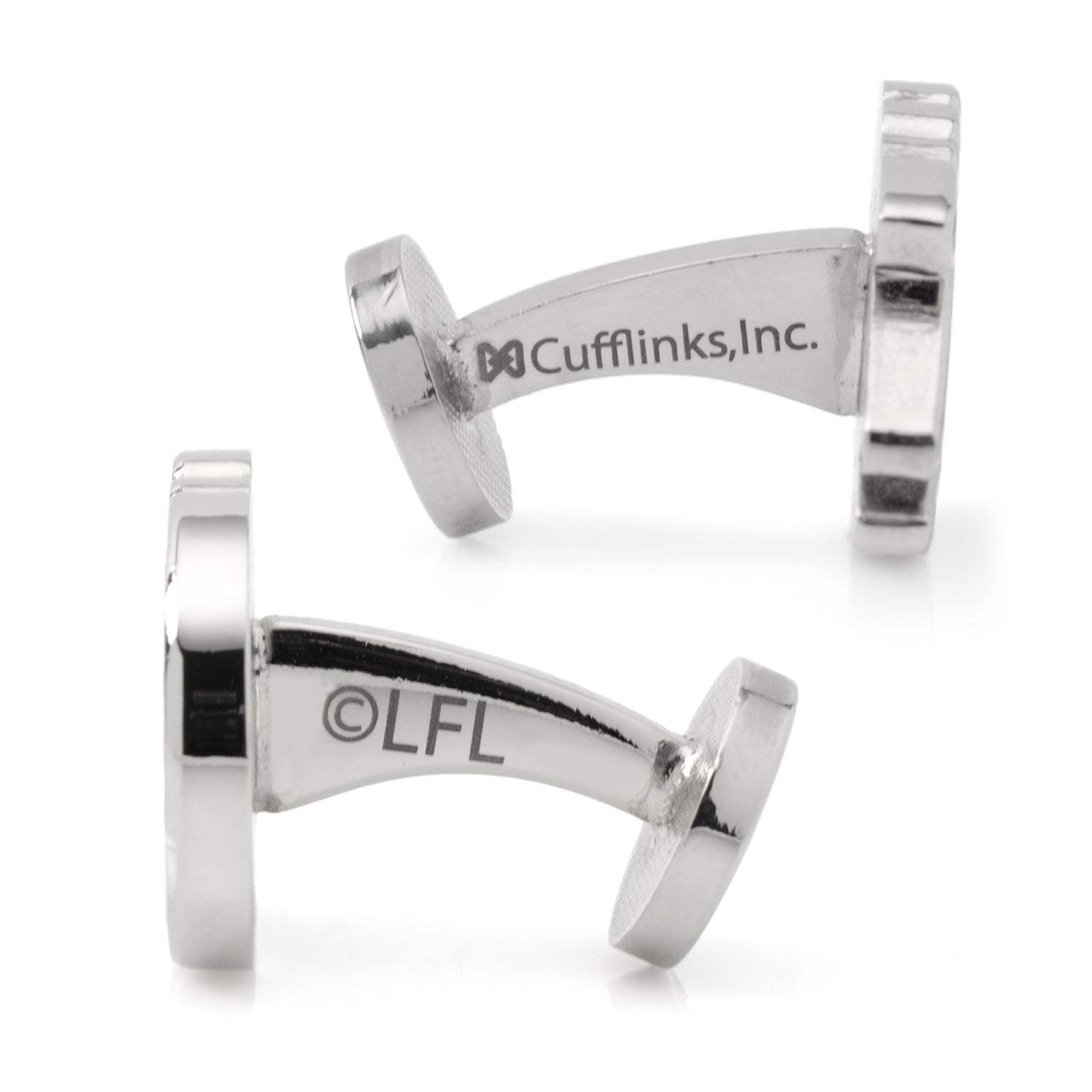 Star Wars Millennium Falcon Silver Inlaid Cufflinks - Cufflinks.com - Flyclothing LLC