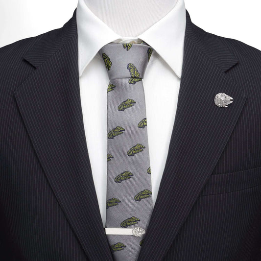 Star Wars Millennium Falcon and TIE Fighter Gray Tie