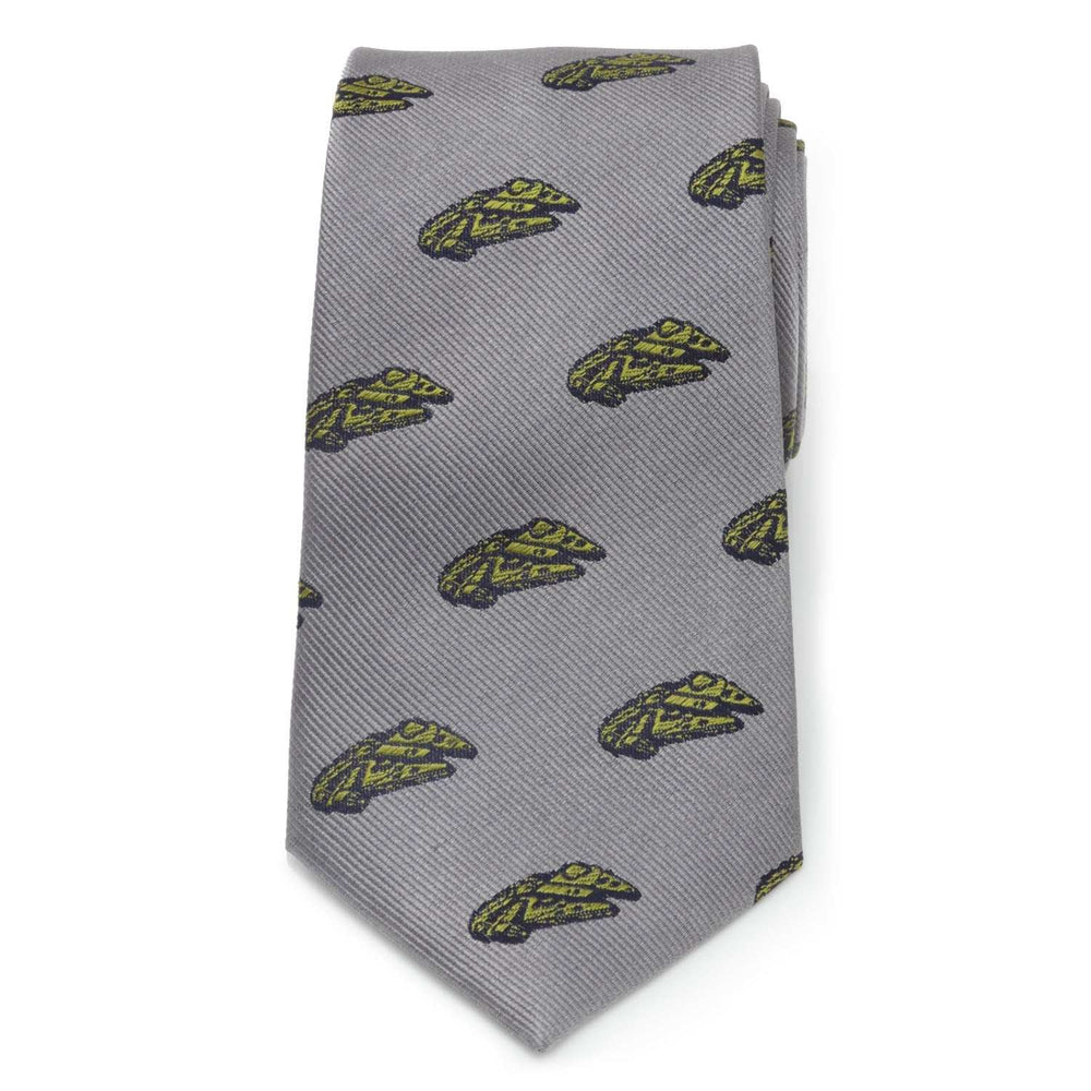Star Wars Millennium Falcon and TIE Fighter Gray Tie - Cufflinks.com - Flyclothing LLC