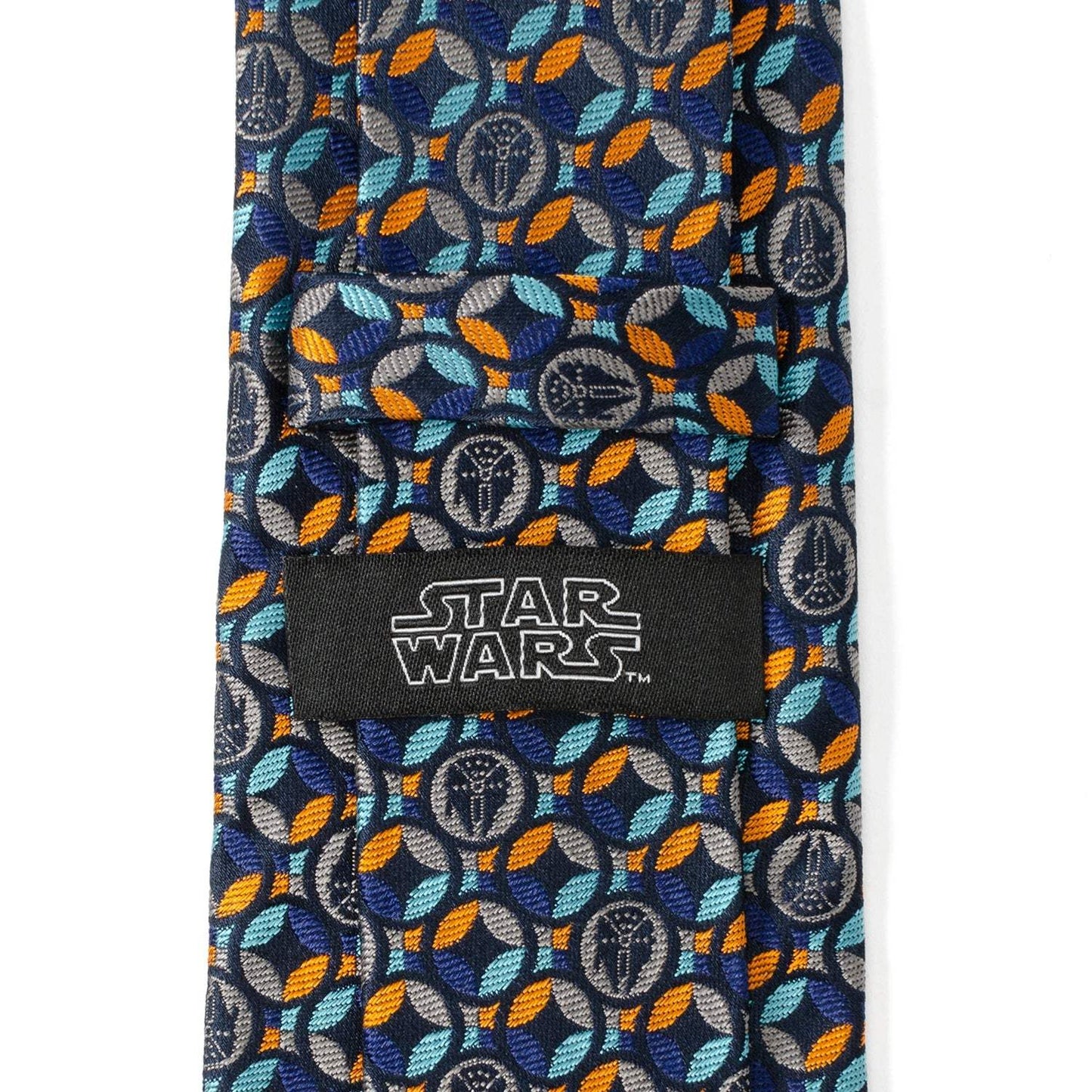Star Wars Millennium Falcon Motif Navy Blue Tie - Cufflinks.com - Flyclothing LLC