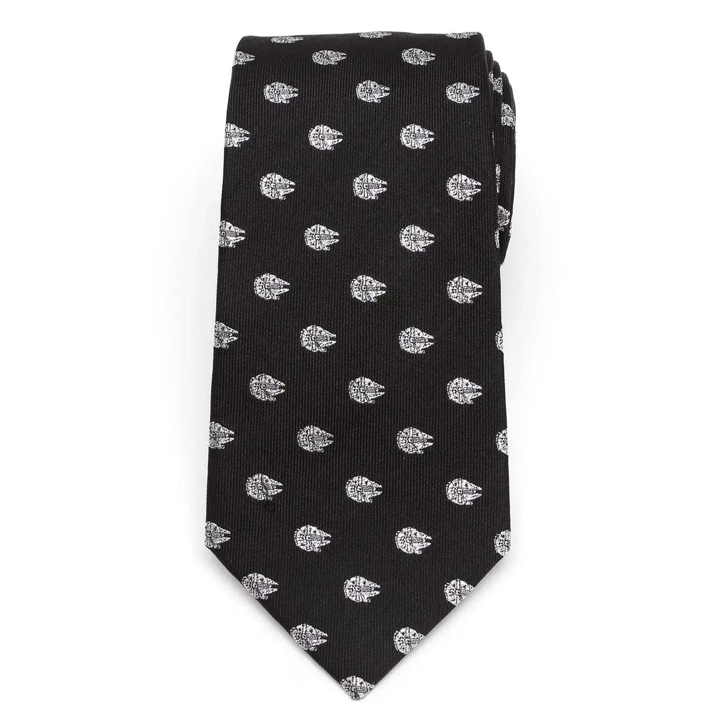 Star Wars Millennium Falcon Metallic Silver and Black Tie - Cufflinks.com - Flyclothing LLC
