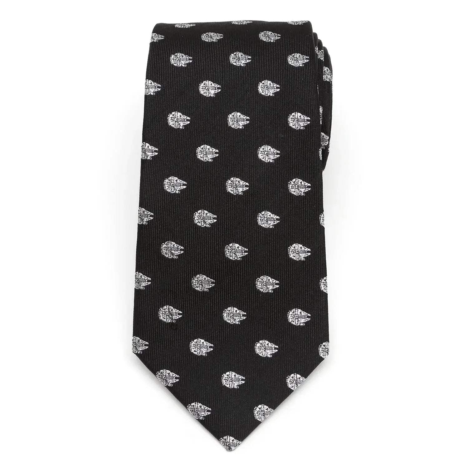 Star Wars Millennium Falcon Metallic Silver and Black Tie - Cufflinks.com - Flyclothing LLC