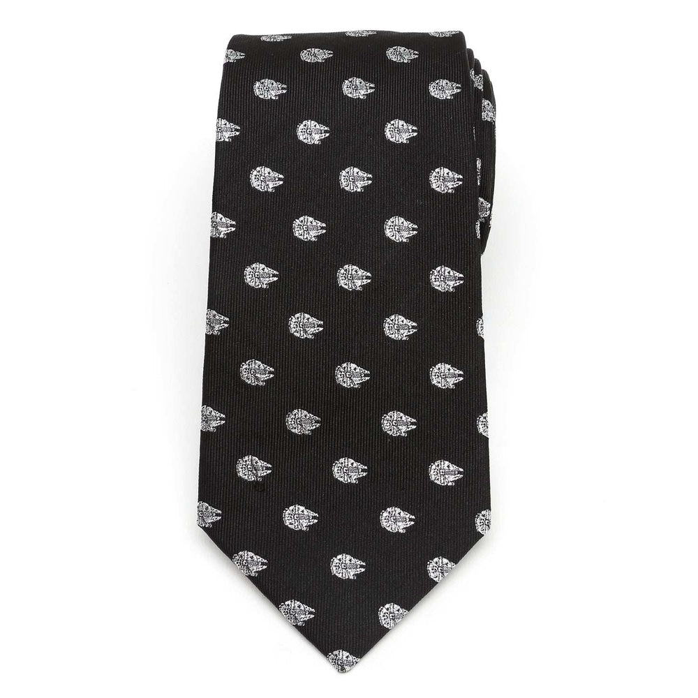 Star Wars Millennium Falcon Metallic Silver and Black Tie - Cufflinks.com - Flyclothing LLC