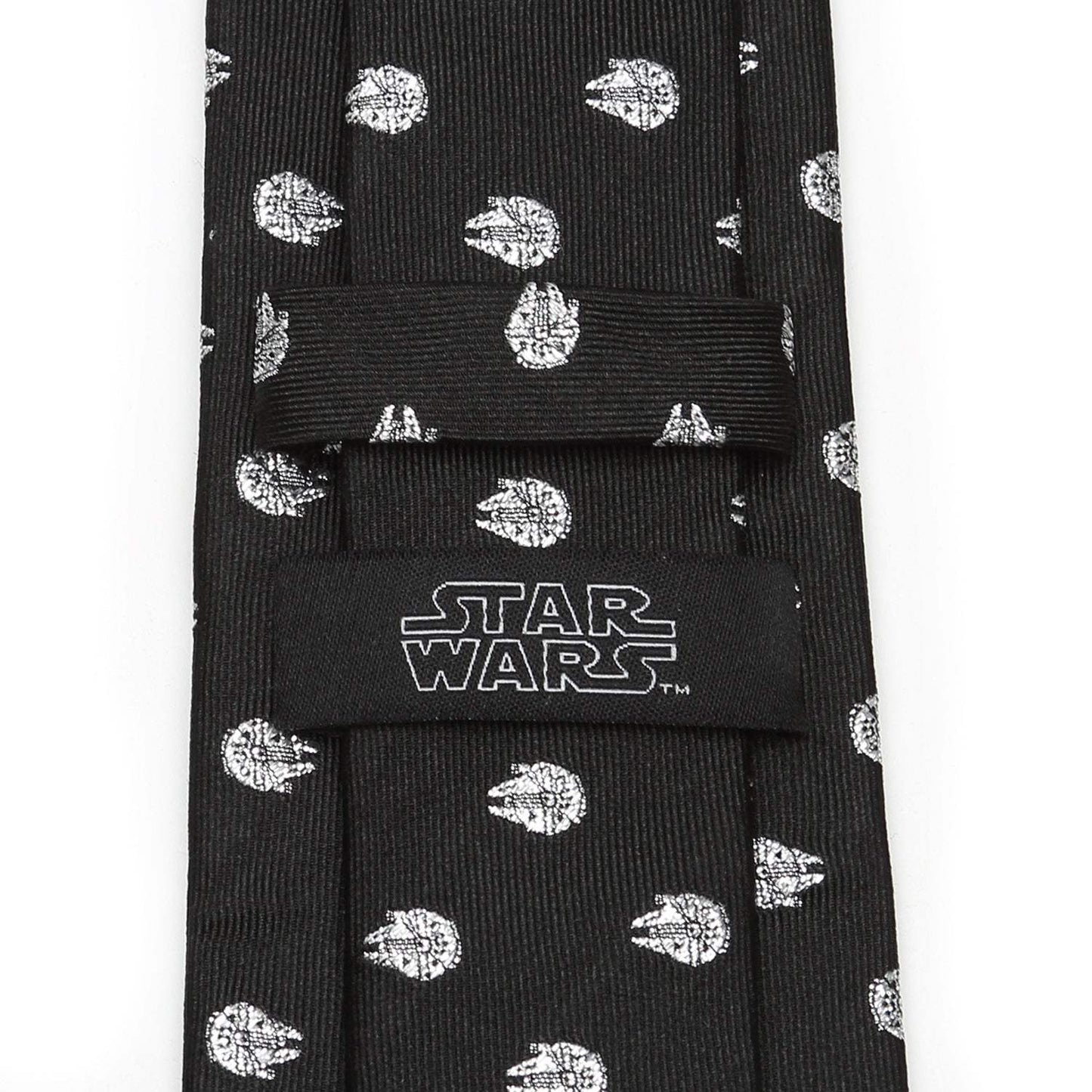 Star Wars Millennium Falcon Metallic Silver and Black Tie - Cufflinks.com - Flyclothing LLC