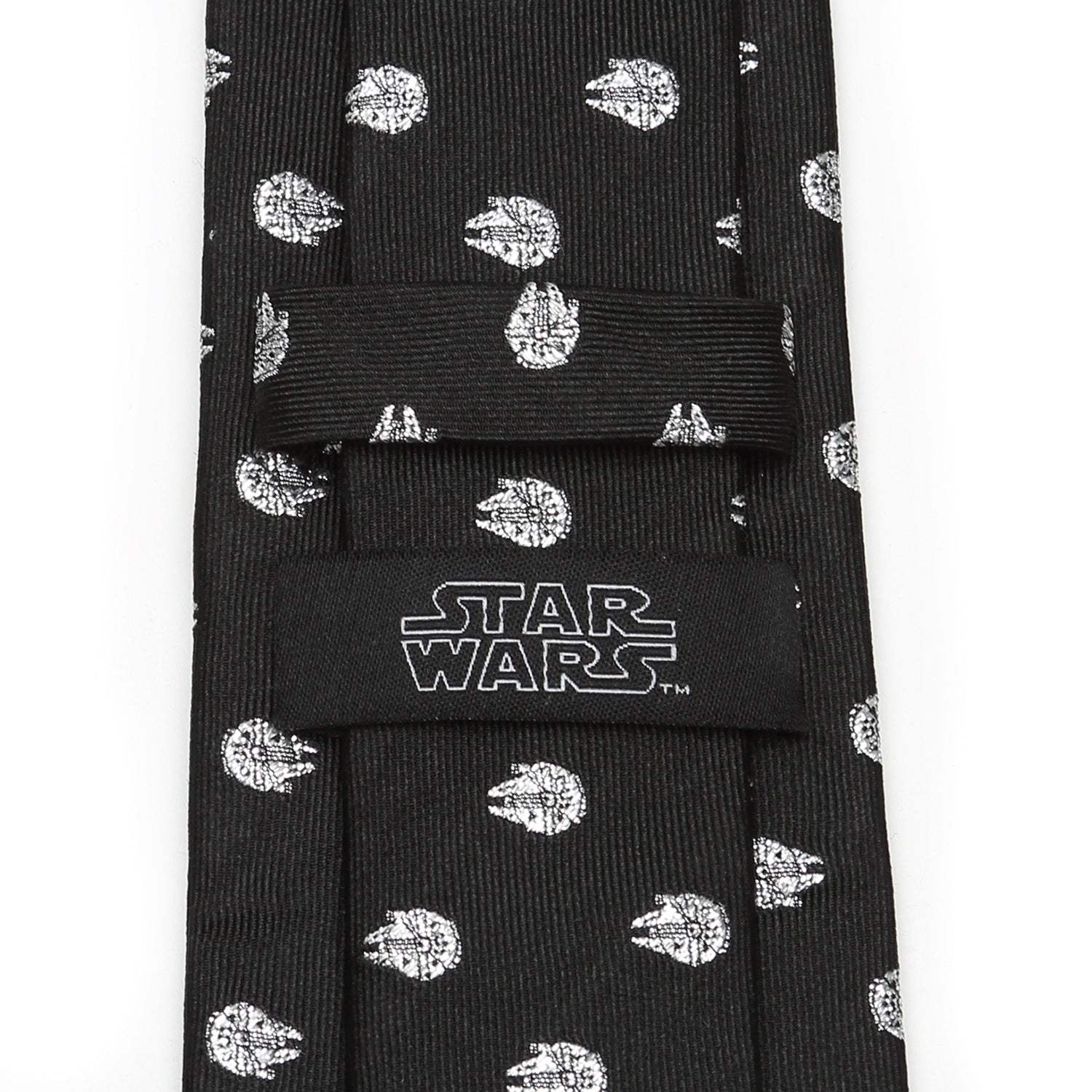 Star Wars Millennium Falcon Metallic Silver and Black Tie - Cufflinks.com - Flyclothing LLC