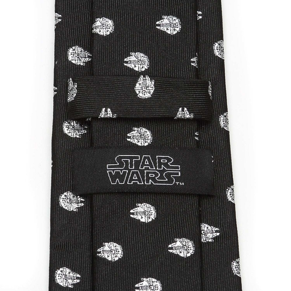 Star Wars Millennium Falcon Metallic Silver and Black Tie - Cufflinks.com - Flyclothing LLC