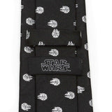 Star Wars Millennium Falcon Metallic Silver and Black Tie - Cufflinks.com - Flyclothing LLC