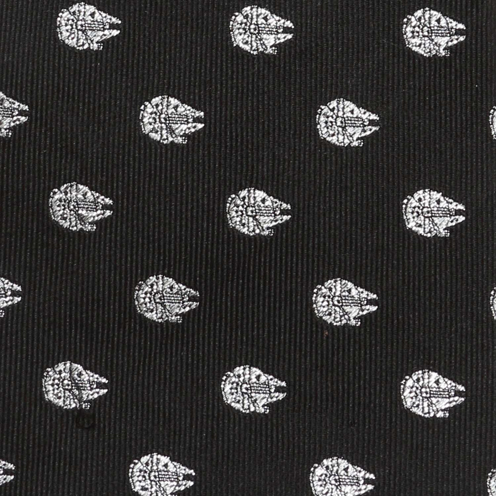Star Wars Millennium Falcon Metallic Silver and Black Tie - Cufflinks.com - Flyclothing LLC
