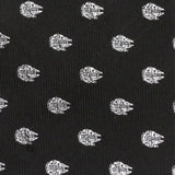Star Wars Millennium Falcon Metallic Silver and Black Tie - Cufflinks.com - Flyclothing LLC