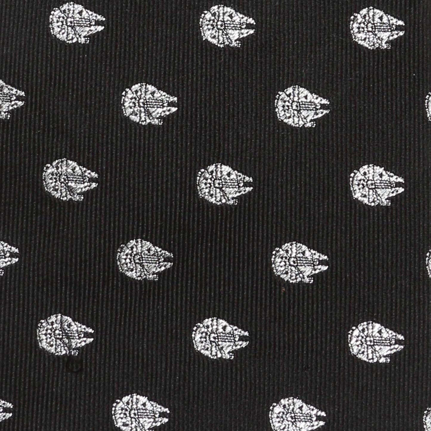 Star Wars Millennium Falcon Metallic Silver and Black Tie - Cufflinks.com - Flyclothing LLC