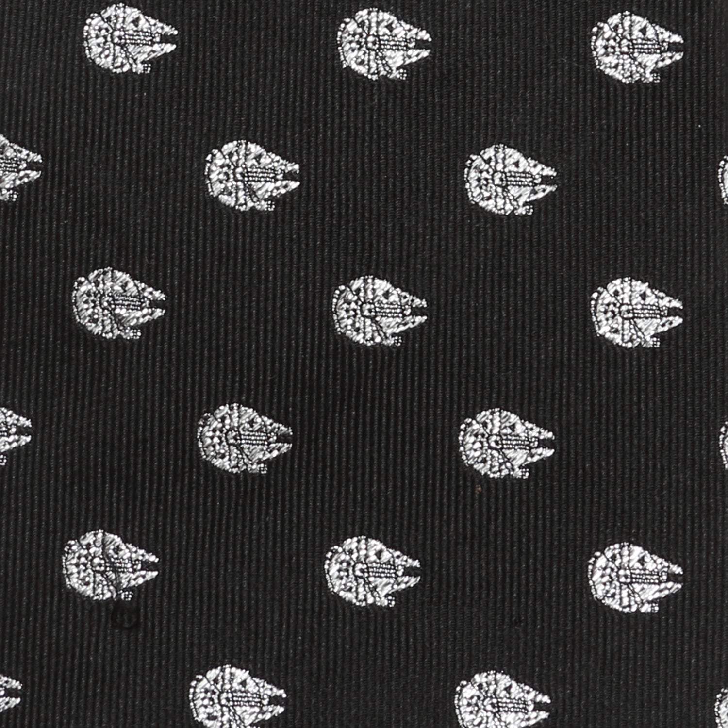 Star Wars Millennium Falcon Metallic Silver and Black Tie - Cufflinks.com - Flyclothing LLC