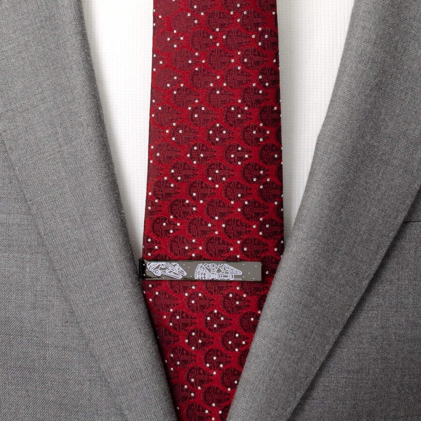 Star Wars Millennium Falcon Black and White Tie Bar - Cufflinks.com - Flyclothing LLC