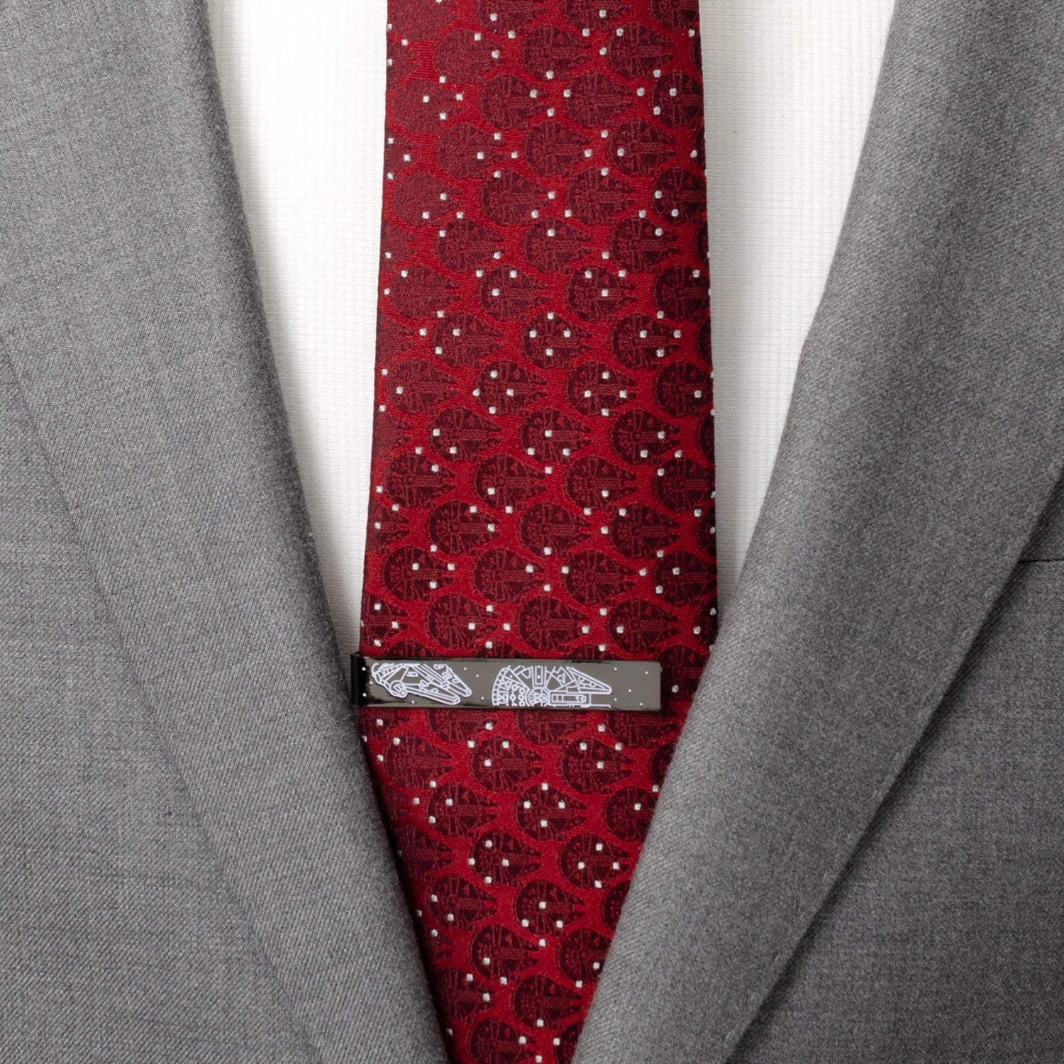 Star Wars Millennium Falcon Black and White Tie Bar - Cufflinks.com - Flyclothing LLC