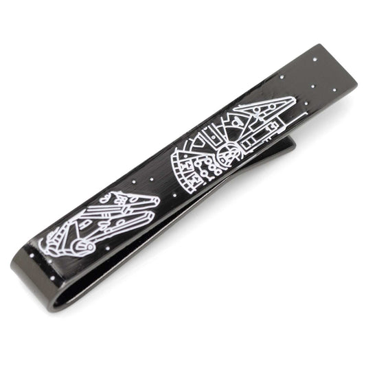 Star Wars Millennium Falcon Black and White Tie Bar - Cufflinks.com - Flyclothing LLC
