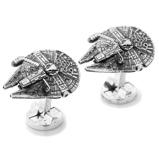 Star Wars Millennium Falcon 3D Cufflinks - Cufflinks.com - Flyclothing LLC