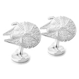 Star Wars Millennium Falcon Sterling Silver 3D Cufflinks - Cufflinks.com - Flyclothing LLC