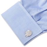 Star Wars Millennium Falcon Sterling Silver 3D Cufflinks - Cufflinks.com - Flyclothing LLC